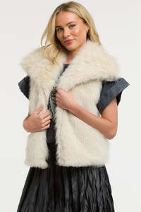 URBAN LUXURY Fury Vest - Cream