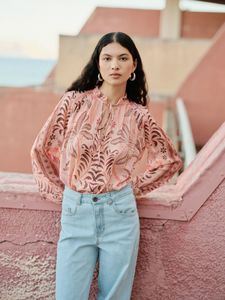 Devotion Twins: DEVOTION TWINS Print Shirt - Pink