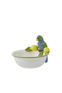 Tropical House: Parrot & Lemon Serving Bowl