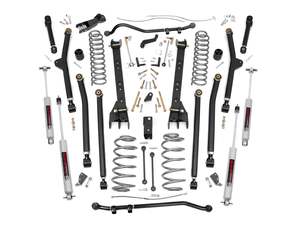 Suspension: 4 Inch Jeep Long Arm Suspension Lift Kit 97-06 Wrangler TJ Rough Country