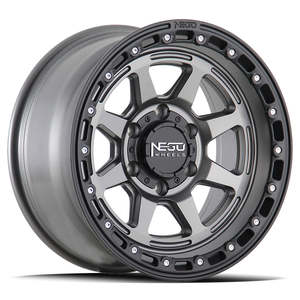 18 Wheels: Negu Negn08 Matte Gunmetal Satin Black Lip