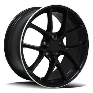 19 Wheels: Diezel 889 SBB-CI-R Satin Black Milled Lip