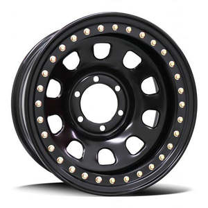 16 Wheels: Diezel Steel A07-RB-LR D-Window Real Beadlock Black