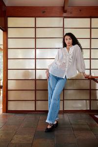 Blouse: Jane Blouse in Eggshell Liberty