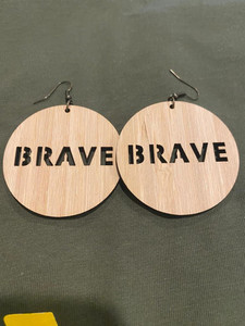 Products: BRAVE' Earrings - Wood Māia Centre