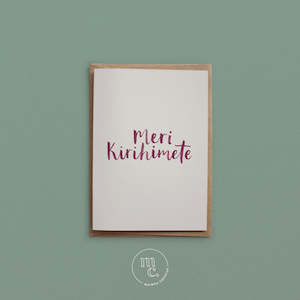Greeting Cards: 'Meri Kirihimete' Greeting Card