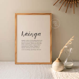 Art Prints: 'Kāinga' Home Definition Art Print