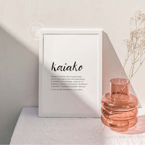 Art Prints: 'Kaiako' Teacher Definition Art Print