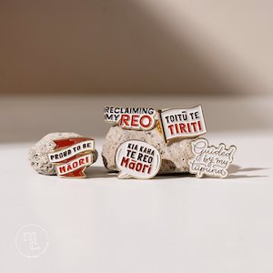 Sale Discounted Stock: Māori Enamel Badge Pin Bundle