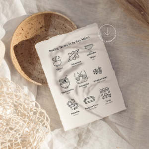 Baking Terms in Te Reo Māori - Digital Download