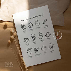 Digital Downloads: Te Reo Māori Vocab for Babies - Digital Download