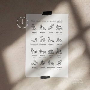 Digital Downloads: Te Reo Māori Dog Commands - Digital Download