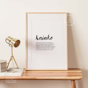 Digital Downloads: 'Kaiako / Teacher' Definition Print - Digital Download