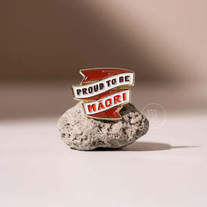 Te Reo Maori Gifts For 25 Or Under: 'Proud to be Māori' Enamel Badge Pin