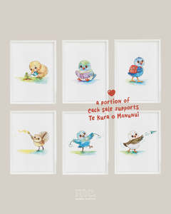 Gifts For 100 Or Under: Aotearoa Manu Watercolour Bundle | Digital Download