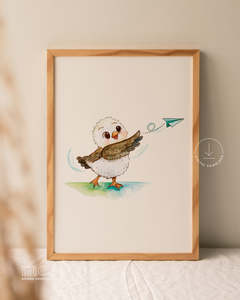 Digital Downloads: Karoro Paper Plane Watercolour Print | Digital Download