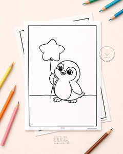 Digital Downloads: Kororā Star Colouring Page