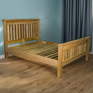Versailles Oak Queen Size Slat Bed