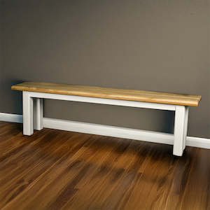Bench Seats: Loire Solid Oak Bench Seat (White)