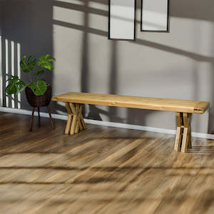 Arpege Oak Cross Leg Bench Seat 2m