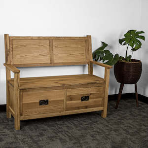 Bench Seats: Yes 2 Seater Oak Bench Seat