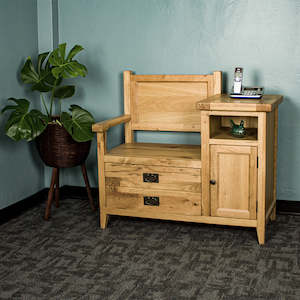 Bench Seats: Vienna Oak Telephone Bench