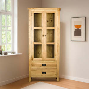 Yes: Yes Oak Corner Display Cabinet