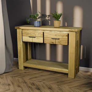 Camden: Camden 2 Drawer Oak Hall Table