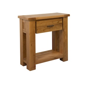 Camden 1 Drawer White Oak Hall Table