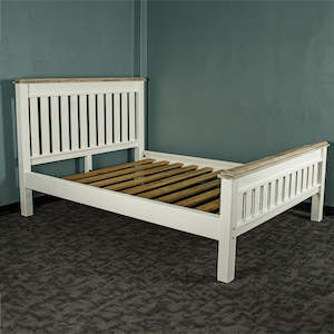 Biarritz Two-Tone Queen Size Slat Bed Frame