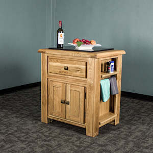 Kitchen Furniture: Danube Compact Granite Top Oak Kitchen Island