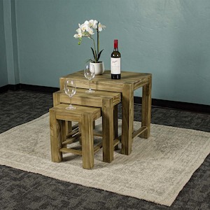Vancouver Pine Nesting Tables
