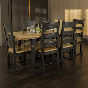 Boston: Boston Oak 7 Piece Dining Suite with Extending Table