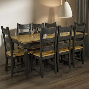 Boston Oak 9 Piece Dining Suite with 2m Table