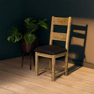 Vienna: Vienna Oak Two-Brace Upholstered Dining Chair