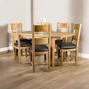 Vienna: Vienna 7 Piece Oak Dining Suite with Extending Table