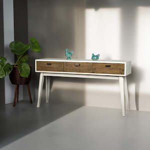 Nova Recycled Pine Console Table with Drawers