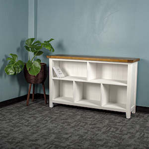 Tuscan Recycled Pine Low Bookcase