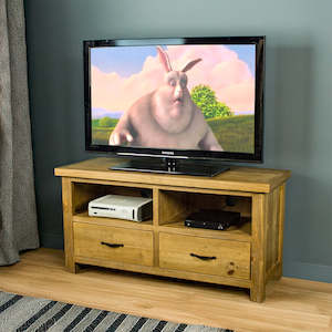 Ventura Two Drawer Recycled Pine TV Unit
