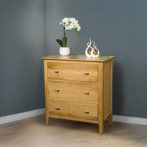 Victoria Oak 3 Drawer Tallboy