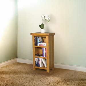 Oak Furniture: Queensland Narrow Bookcase