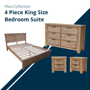 Mars 4 Piece King Bedroom Suite