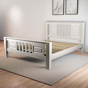 New Arrivals: Vancouver King Size White Slat Bed Frame (Damaged)
