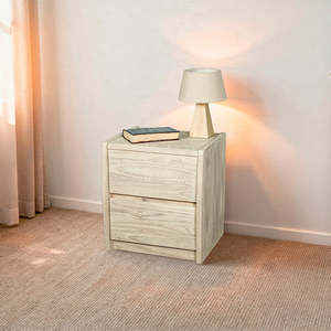 Charlotte 2 Drawer NZ Pine Bedside Cabinet