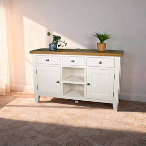 Oak Furniture: Tasmania Large Oak Top Buffet
