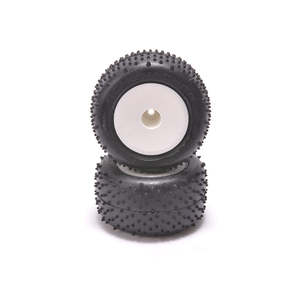 U6880 Mini Spike-Silver-Truck Tyre - Pre-Glued pr