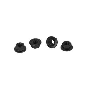 1 10 Scale Accessories: CR196 CORE RC - Serrated Alloy M4 Nuts - Black - pk4