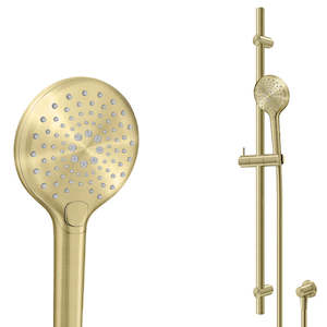ELEMENTI SPLASH PLUS ROUND SLIDE SHOWER 900MM 3 FCT - BRUSHED BRASS