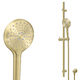Elementi Splash Plus Round Slide Shower 900mm 3 Fct - Brushed Brass