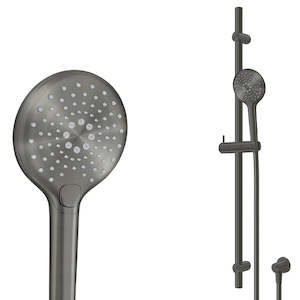 ELEMENTI SPLASH PLUS ROUND SLIDE SHOWER 900MM 3 FCT - GUN METAL